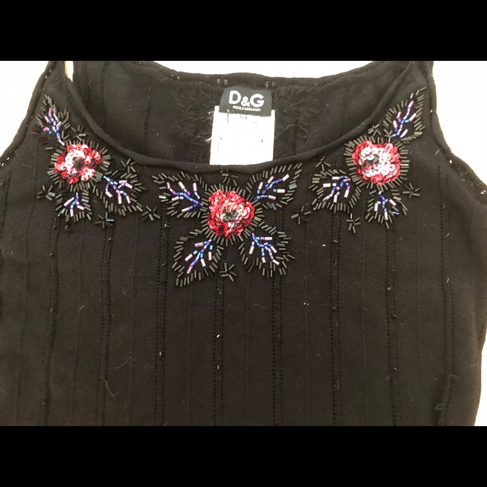 Authentic Dolce & Gabbana Knit sequined Tank Top S - Picture 7 of 7